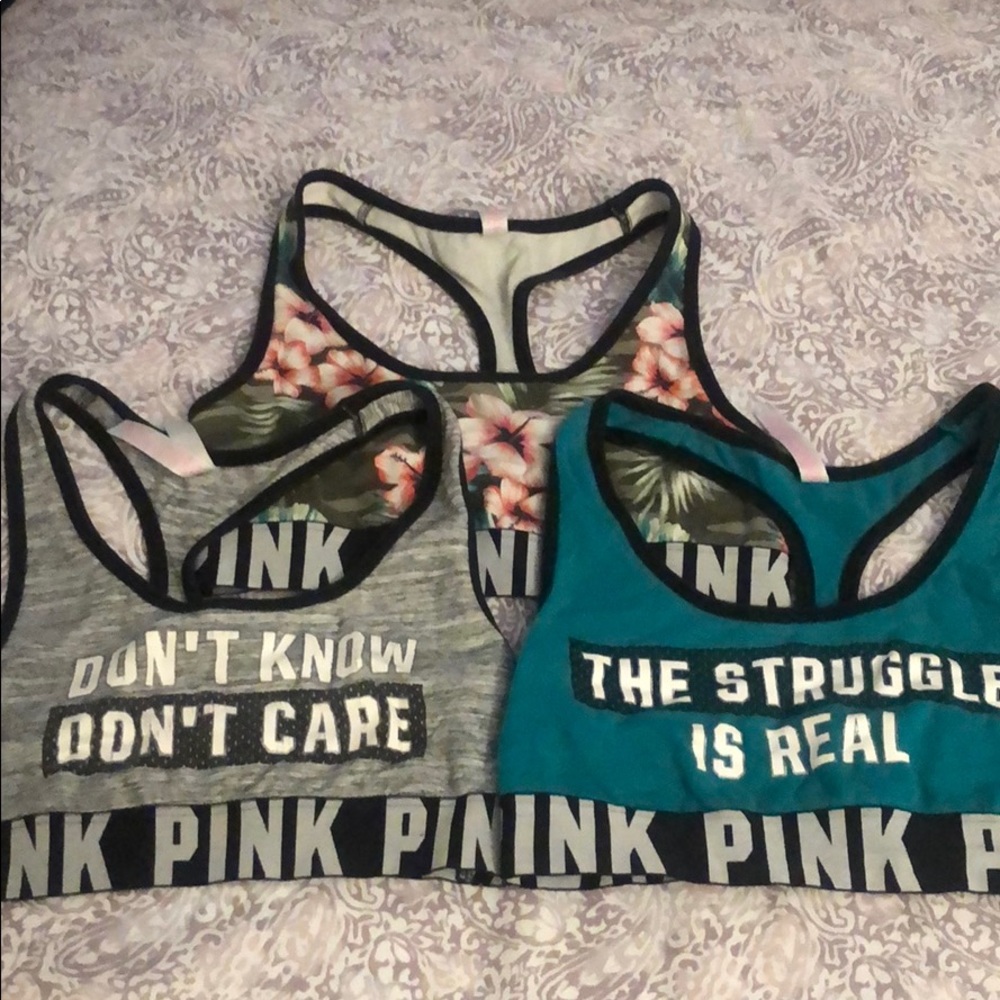 PINK sports bras